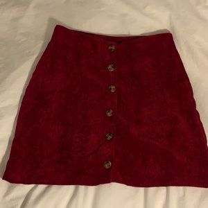 Corduroy button skirt